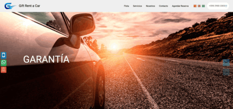 Página web para empresa de alquiler de autos en Uruguay